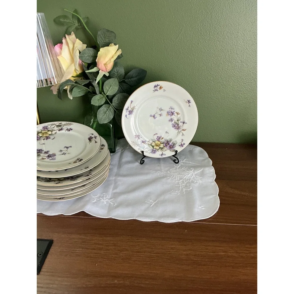 Meito Norleans Adele Dessert Plates, Set of 8, Vintage Japanese China